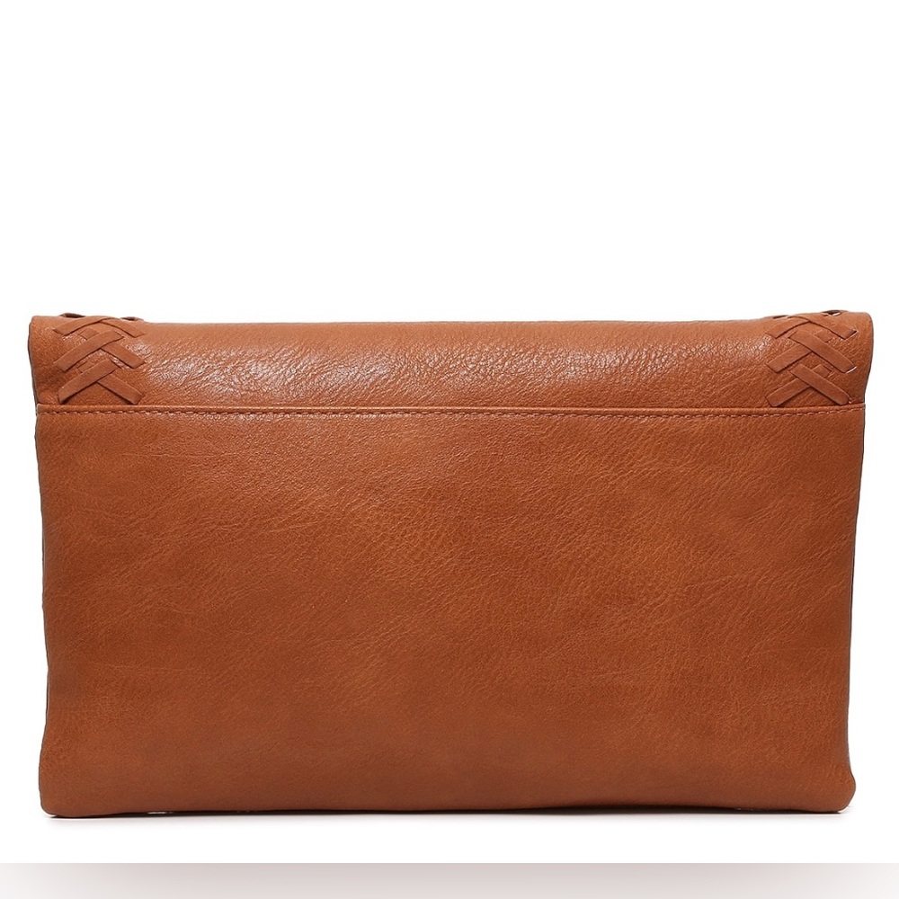 Crown Vintage Foldover Whipstitch Crossbody Bag - Picture 2 of 10